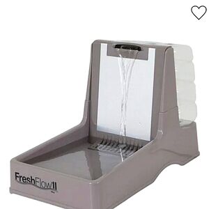 Petmate Brushed Nickel Reflection Pond Fresh Flow Pet Fountain